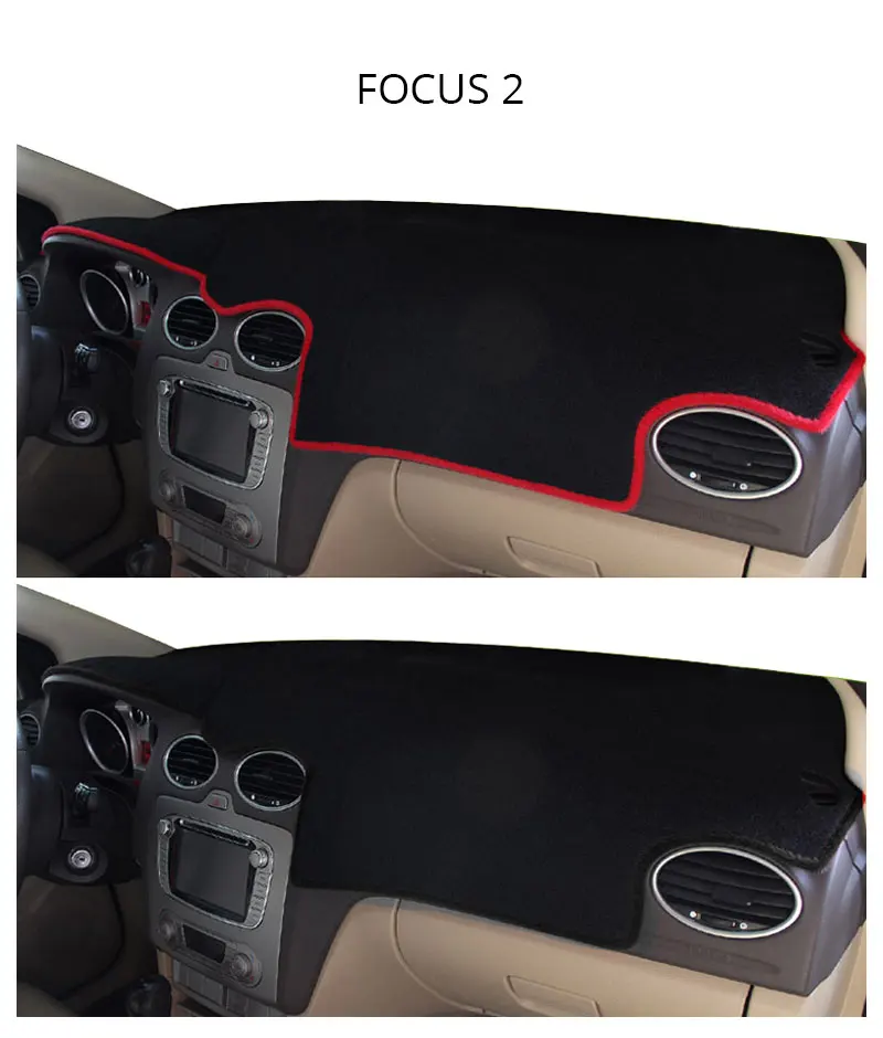 For LHD Ford Focus 2 3 2017 2016 2015 2014 2013 2012 2011 2010 2009 Car Dashboard Mat Cover Pad Mats Shade Cushion Accessories (10)