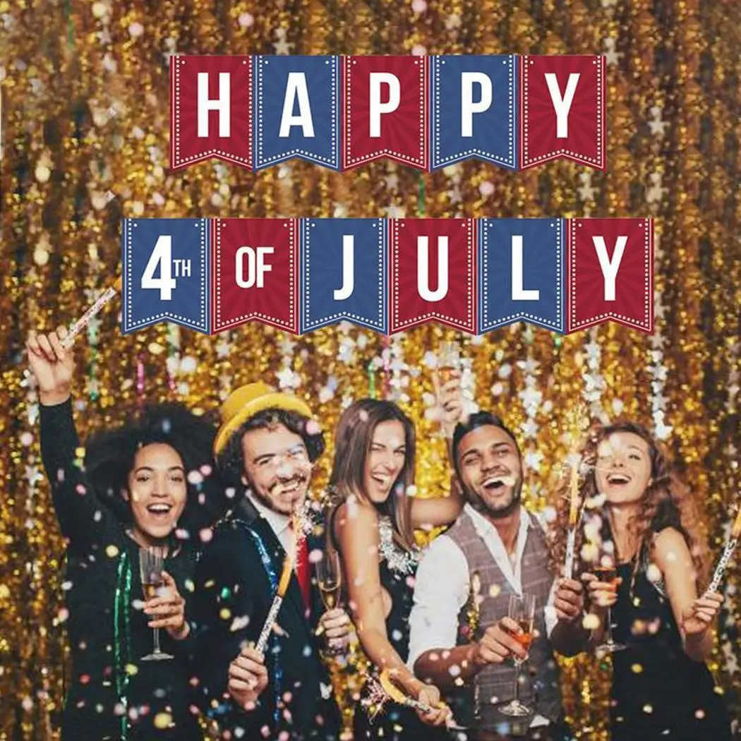 

Independence Day Banner Flag Photography Props Festival Party, Party Event Red Blue White Decorations