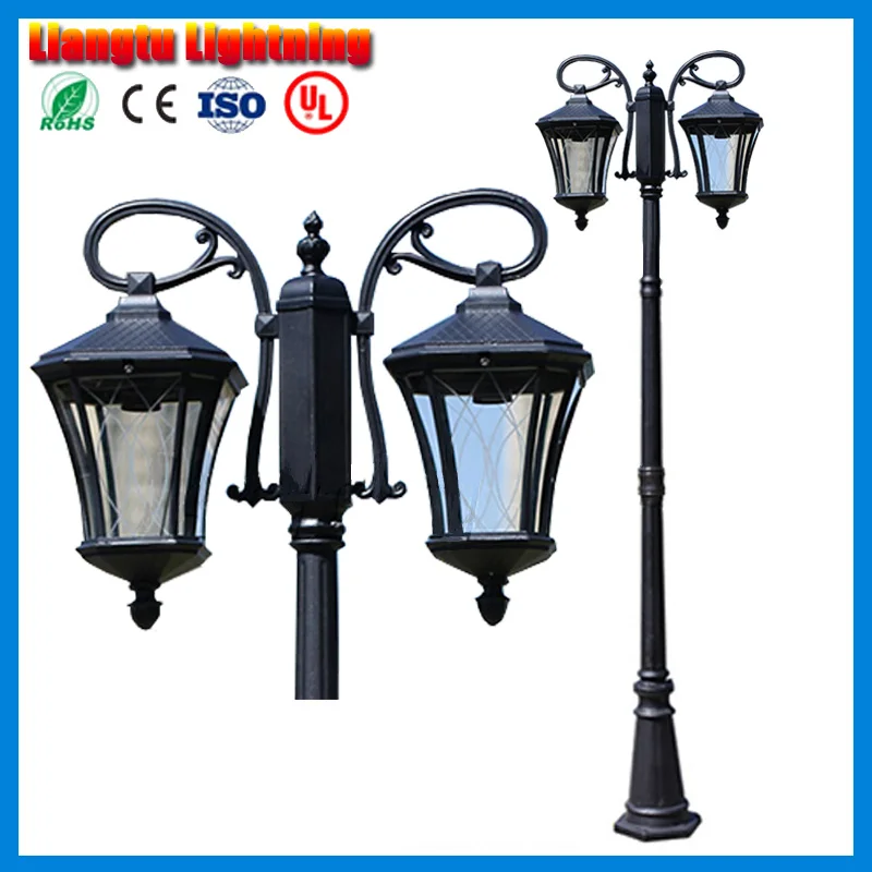 3 meter landschap road licht gazon lamp met pijler staaf waterdichte met road lamp outdoor straat licht