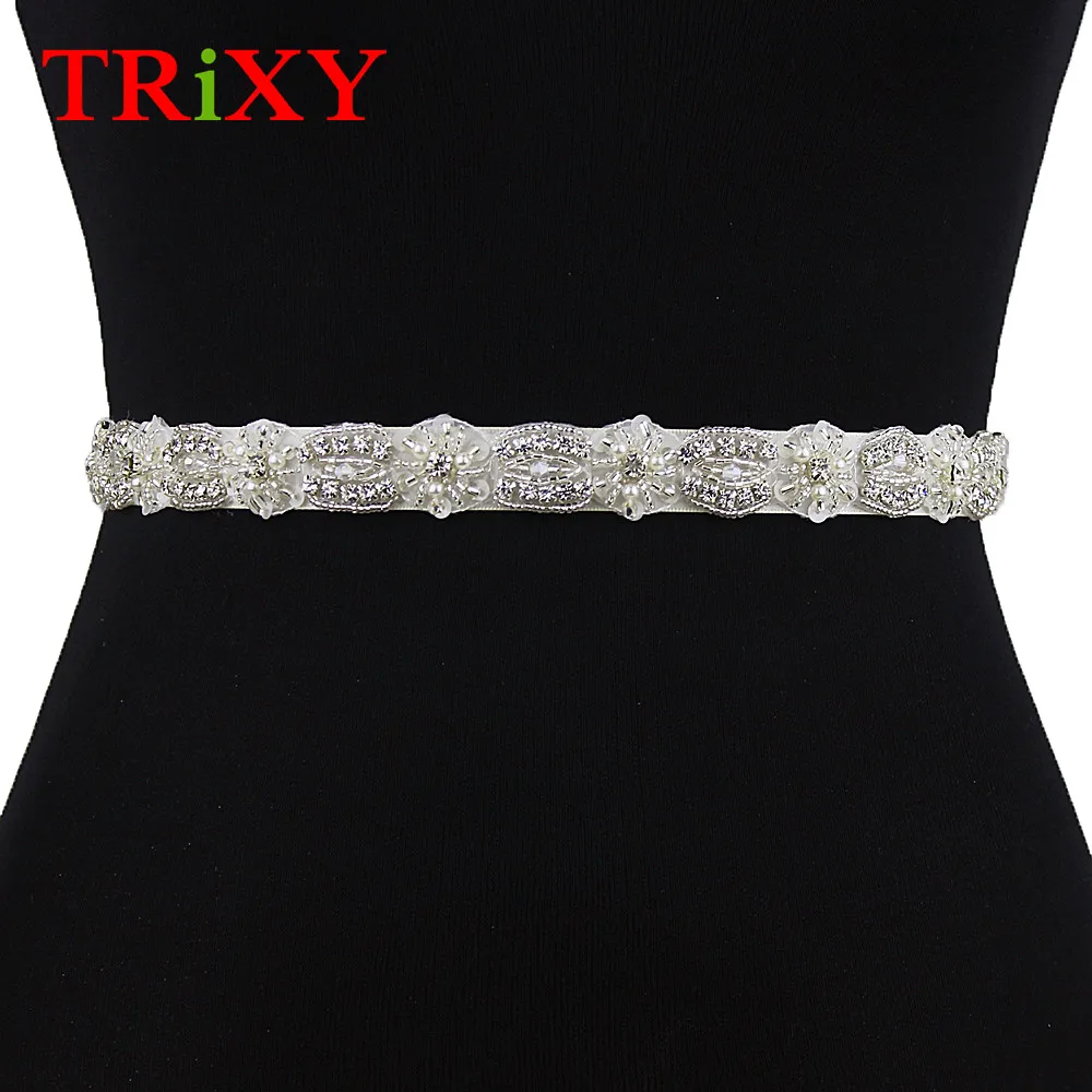 TRiXY S230 Стразы пояс невесты кристалл жемчуг свадебный пояс Кушак свадебная одежда подружки невесты платья аксессуары