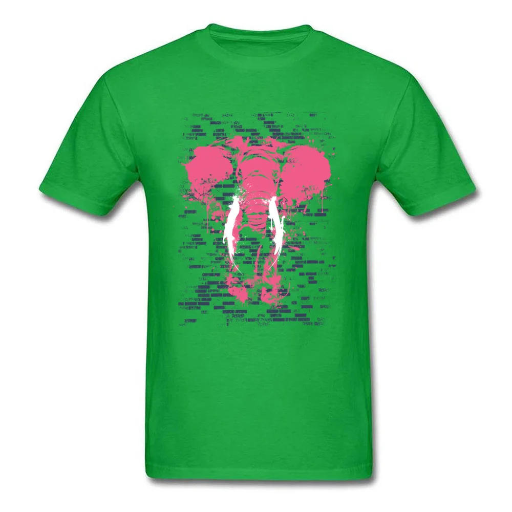 Custom The Pink Elephant Men T-shirts 2018 New April FOOL DAY Short Sleeve Crew Neck 100% Cotton Tops Shirt Normal Tee Shirt The Pink Elephant green