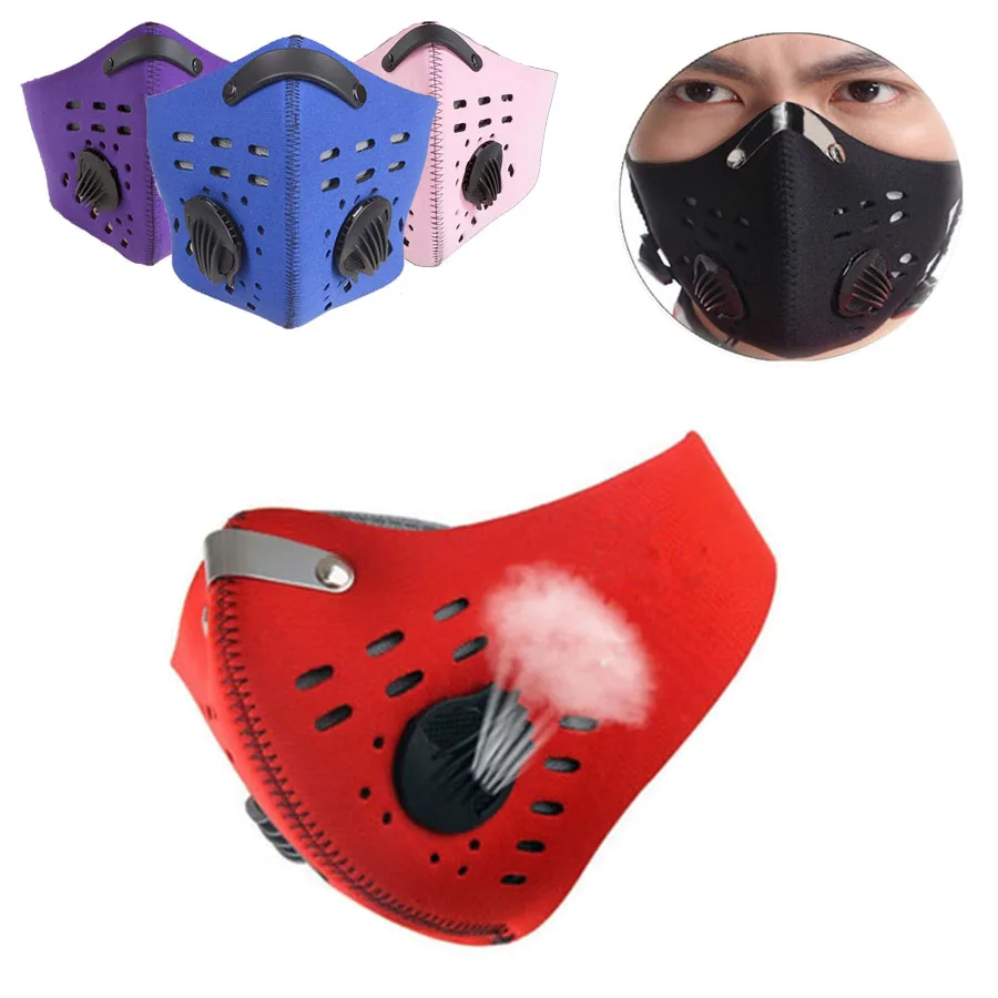 

MTB Carbon Dust-proof Winter Breathable Mesh Bicycle Mask Dust Smog Windproof Protective Mesh Bike MTB Cycling Half Face Mask