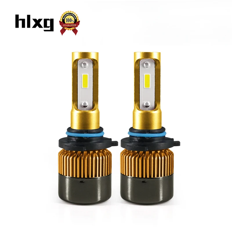 Hlxg 2pcs 6000k Hb4 9006 Led Headlight Bulb 12000lm 72w Super Bright Auto Running Lights Light