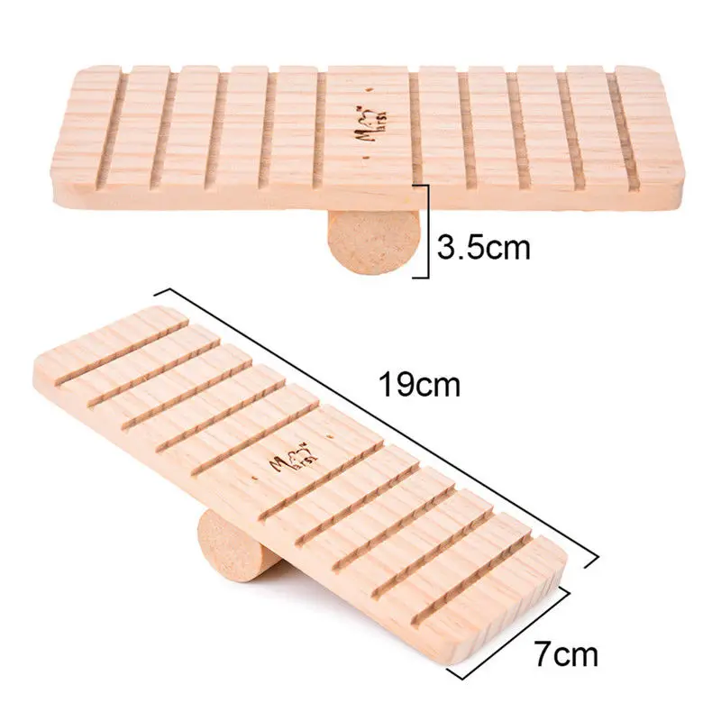 Hamster Logs Seesaw Small Pet Golden Bear Guinea Pig Wooden Bridge Hamster Toy Items