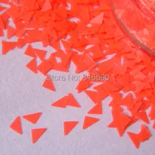 Неоновый оранжевый треугольник Блеск Ногтей польские поставщики