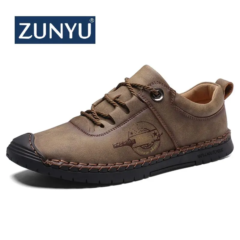 ZUNYU New Designer Fashion Comfortable Casual Shoes Loafers Men Shoes Quality Leather Shoes Men Flats Hot Sale Moccasins Shoes