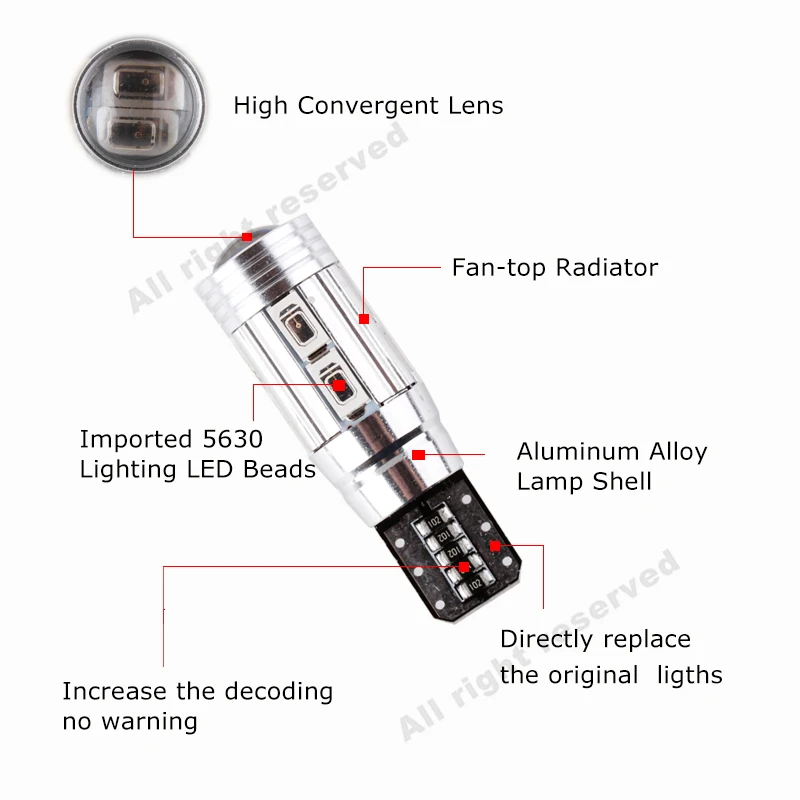 t10 led w5w canbus 