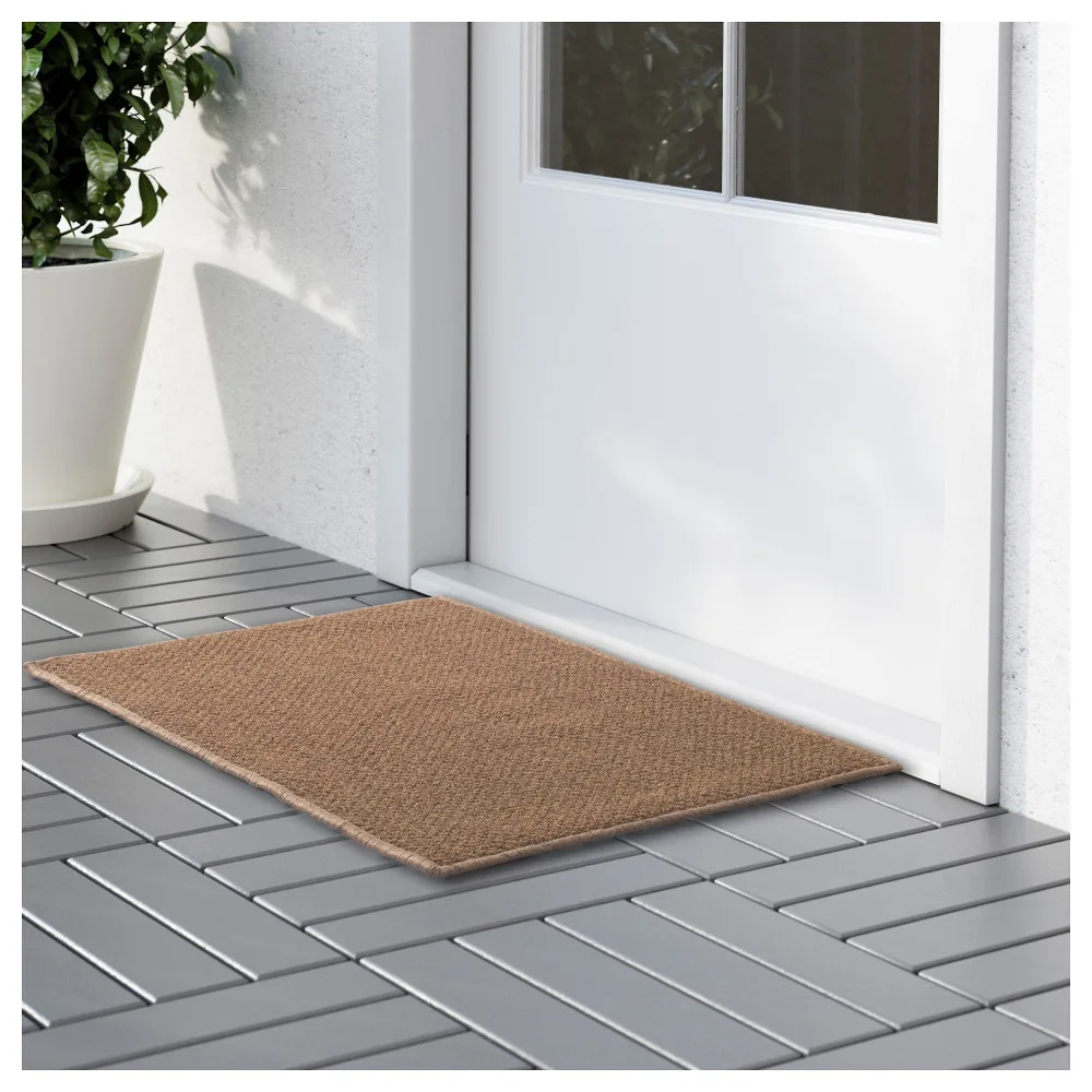 Дверь ковер дверьных ковриков, в/напольная натуральная 50x80 см из полипропилена
