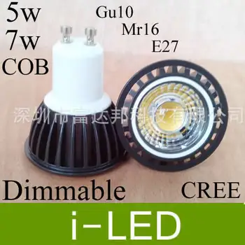 

Led Bulb COB Gu10 Mr16 E27 Gu5.3 5W 7W Dimmable Led Spot light Lamp lighting led Down light Bulb lamp 12v warm cool white CE UL