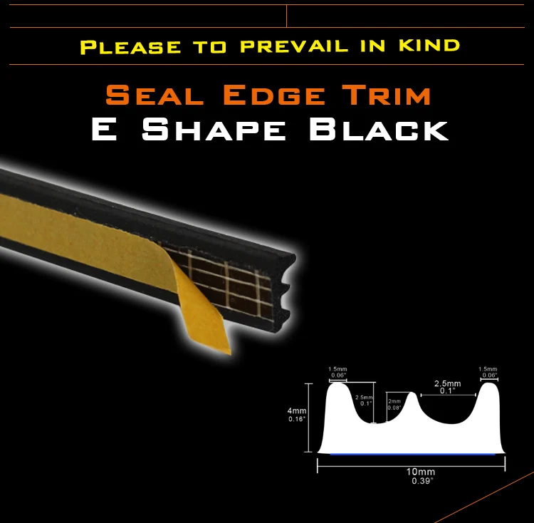 

E Shape Foam Strip Rubber Car Home Door Window Edge Protection Weatherstrip 9.84ft
