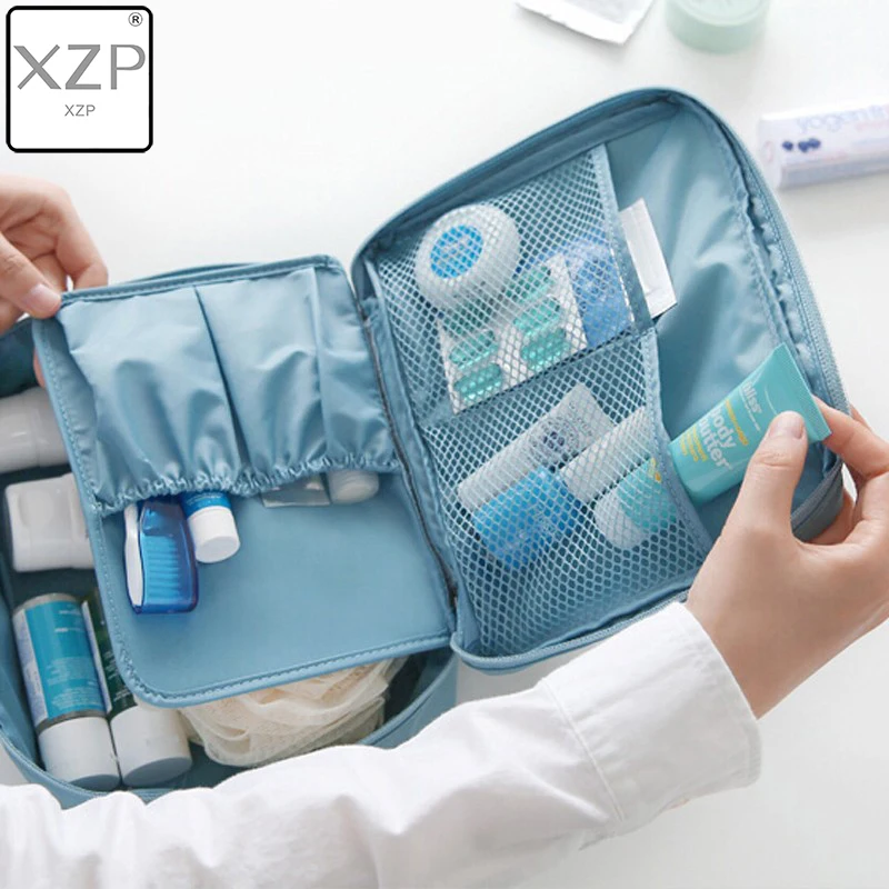 

XZP Outdoor Girl Makeup Bag Women Cosmetic Bag Wash Toiletry Make Up Organizer Storage Travel Kit Bag Multi Pocket Ladies Bag