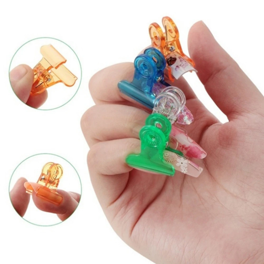 

5PCS Nail Form C Curve Nail Pinching Clips Acrylic Nails Pinchers Holder Forming Clamp Professional Nail Extension Tools