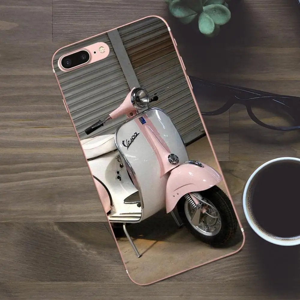 Чехол Vespa для сотового телефона из мягкого ТПУ скутера чехол Apple iPhone 4 4S 5 5C SE 6 6S 7 8