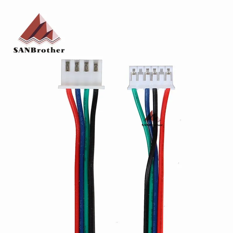 3D Printer Motor Cable Connector 55CM/75CM/100CM HX2.54 4pin to 6pin White Terminal 4pin Stepper Motor Cables