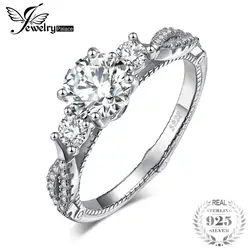 JewelryPalace Винтаж Бесконечность 3 камня 1.8ct кубического циркония Обручение кольцо 925 пробы серебро лучшие подарки для Новинки для женщин