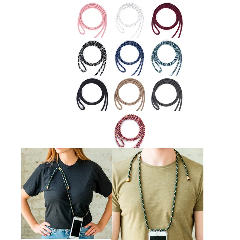 

Adjustable Soft Case For iPHONE 8 Color Rope Crossbody Cord Case For iPhone X XS 7PLUS 8 8PLUS 6 6S 6PLUS 5 5S SE Phone Cases