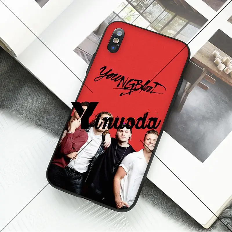 Yinuoda يونغبلود 5Sos الفرقة العملاء عالية الجودة جراب هاتف ل أبل فون 8 7 6 6 S زائد X XS ماكس 5 5 S SE XR الهواتف المحمولة