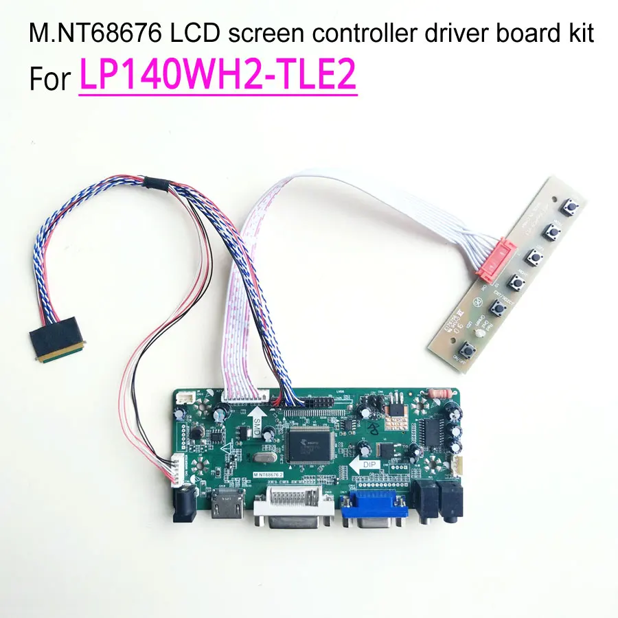 

For LP140WH2-TLE2 14 inch 40 pin LVDS WLED laptop LCD screen 60Hz 1366*768 (HDMI+DVI+VGA)M.NT68676 controller driver board kit