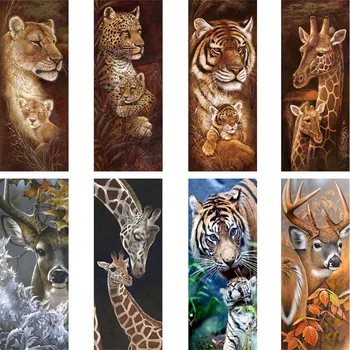

DIY Animal Diamond Embroidery 5D DIY Diamond Pattern Christmas Tiger Giraffe Cross-stitch Full Diamond Rhinestone Mosaic