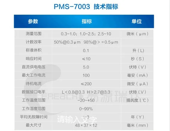 PLANTOWER Laser PM2.5 датчик пыли PMS7003/G7 высокоточный лазерный датчик концентрации пыли цифровые частицы пыли