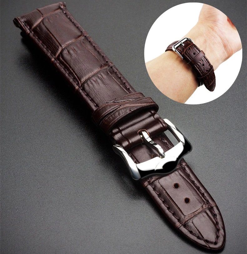 Ремешок huami amazfit Bip кожаный huawei gt 2 для samsung galaxy watch 42 мм 46 мм gear sport S2 S3 классический Frontier Band 20 мм 22 мм