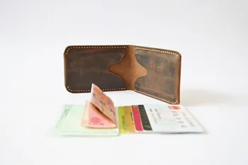 

ALAVCHNV first layer of leather men's hand wallet leather driver's license package simple package B20