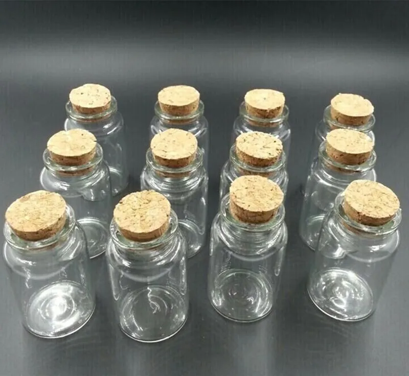 

30*70*17mm 30ml Glass Bottles With Cork 50pcs/lot For Wedding Holiday Decoration Christmas Gifts Free Shipping