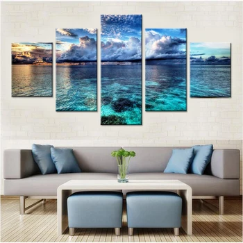 

Calm Water Canvas Set Wall Art Decor Wall Modular Pictures for Living Room Wall Art Canvas Sea Modern Pictures Drop Shipping