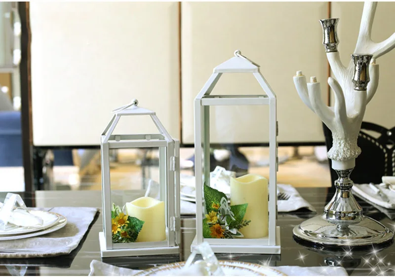 Wall Candle Holders Decoration Maison Christmas Candlestick Moroccan Décor Centre De Table Mariage Lantern Candle Crystal Candle (20)