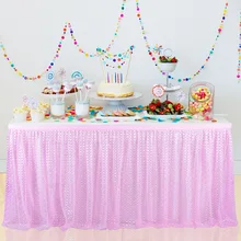 Дизайн детский подарок на вечеринку в честь рождения ребенка день рождения украшение стола реквизит белая свадебная Тюлевая юбка-пачка для стола розовый 3 ярда