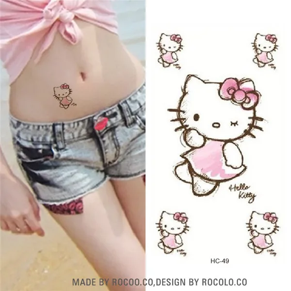 Hc1049 Imperméable à Leau Faux Tatouage Femmes Sexy Ventre