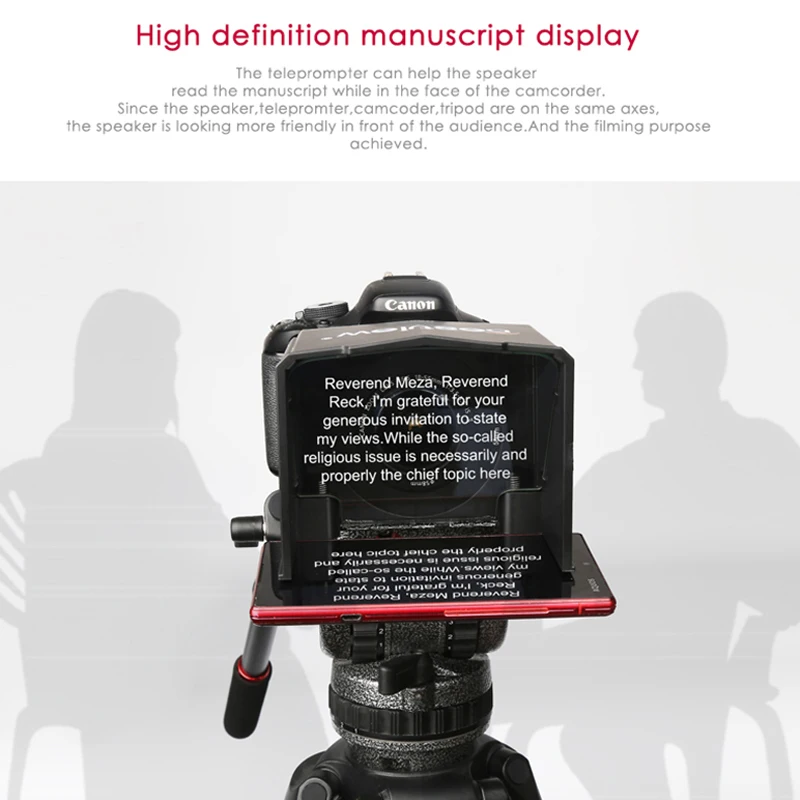 Bestview T1 смартфон Teleprompter для sony Canon Nikon камера для Youtube интервью фото студия видео T1 DSLR Teleprompter