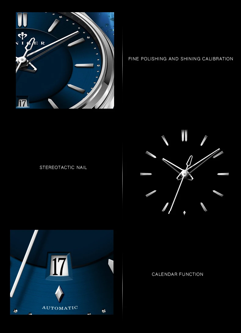 Switzerland люксовый бренд PONIGER часы мужские Япония NH35A автоматические механические мужские часы 50 м водонепроницаемые часы с сапфиром P513-2