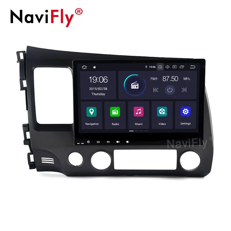 Perfect Android9.0 Car DVD GPS Multimedia Player For Honda Civic 2006-2011 car dvd Navigation radio Video Audio Car Player 1