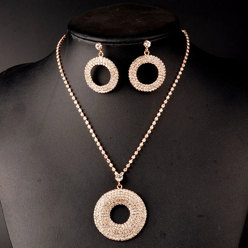 Jewelry & Accessories,Fashion Jewelry Sets. Bridal jewelry, Wedding jewelry, Zircon necklace earrings set