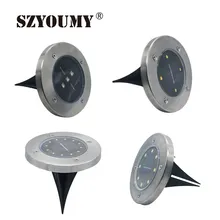 SZYOUMY подземный свет 8 светодиодный солнечный Мощность похоронен света 3 4 12 Светодиодный под землей лампа Открытый Путь Сад газон Двор открытый