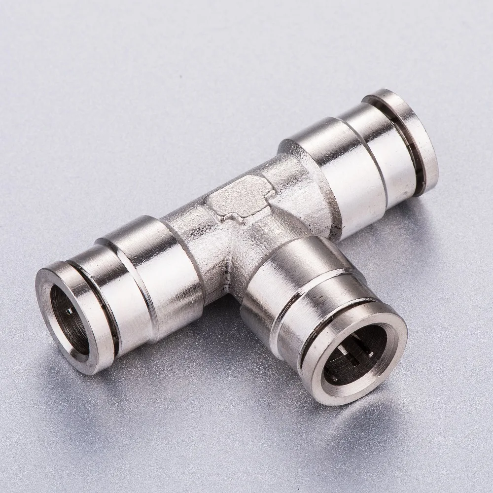 

1/8" Pneumatic brass metal socket weld union tee fitting