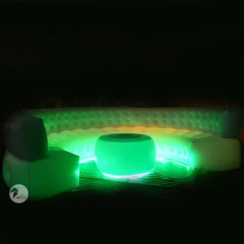 

Hot Sale Sofa Bar Event Party Giant Round Luminous Inflatable Sofa