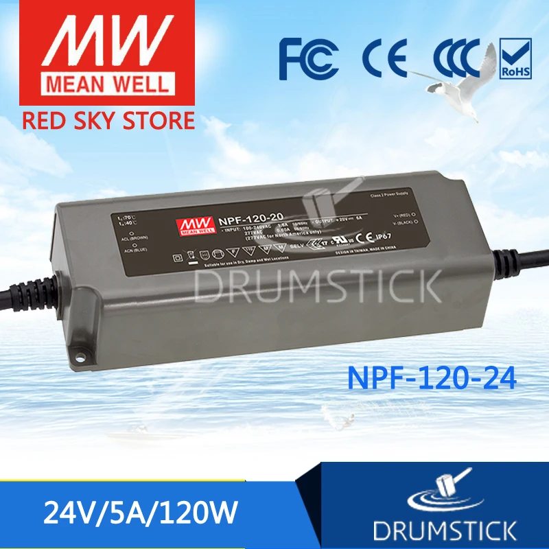 

MEAN WELL NPF-120-24 24V 5A meanwell NPF-120 24V 120W Single Output LED Switching Power Supply