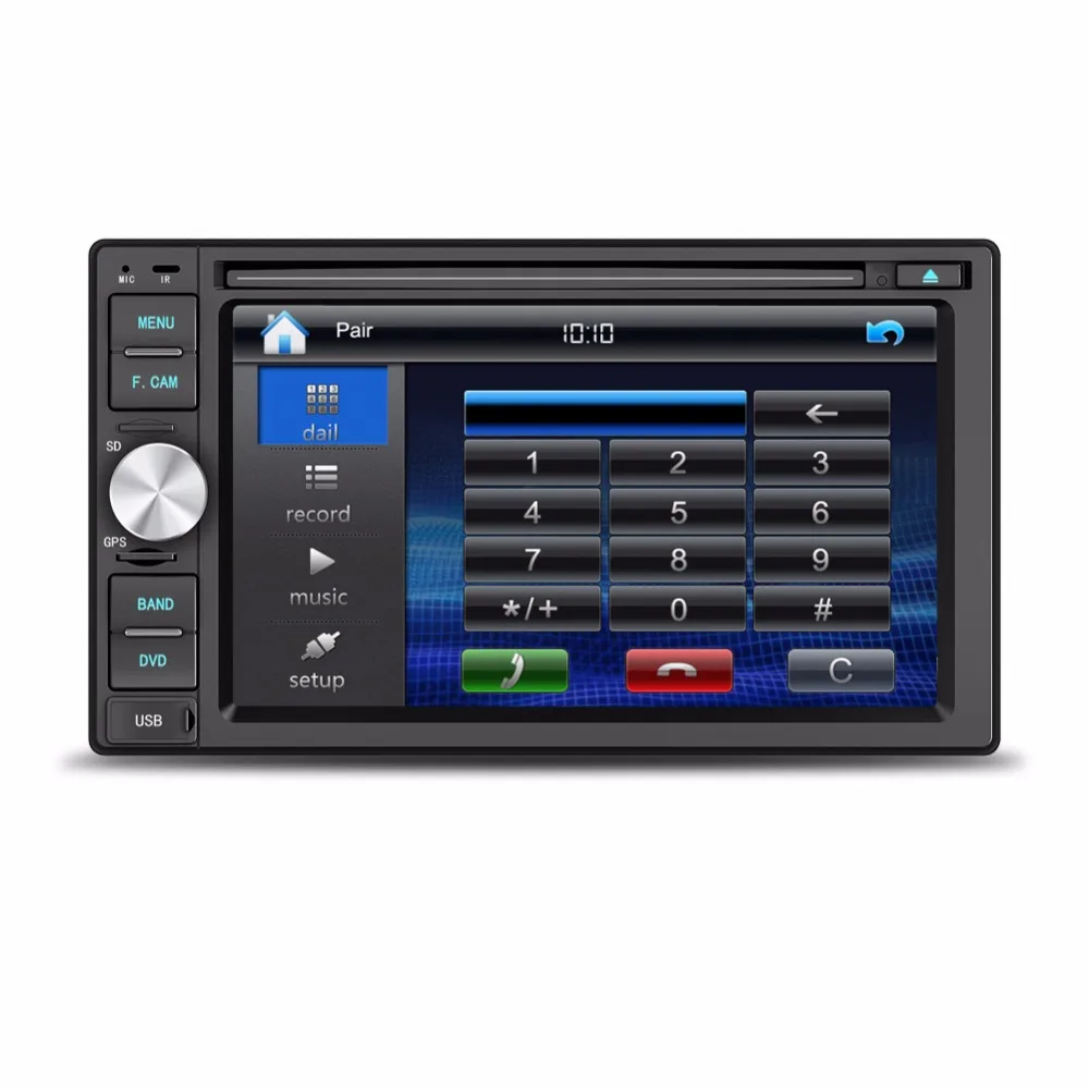 Best 6.2" 2 Din For Wince Universal Car Radio DVD SWC BT Radio RDS Car Multimedia Player 2