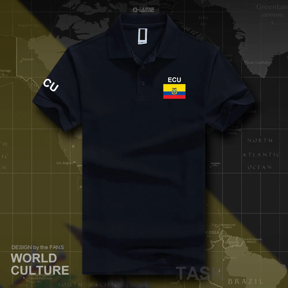 

Ecuador Ecuadorian polo shirts men short sleeve white brands printed for country 2017 cotton nation team flag new fashion ECU