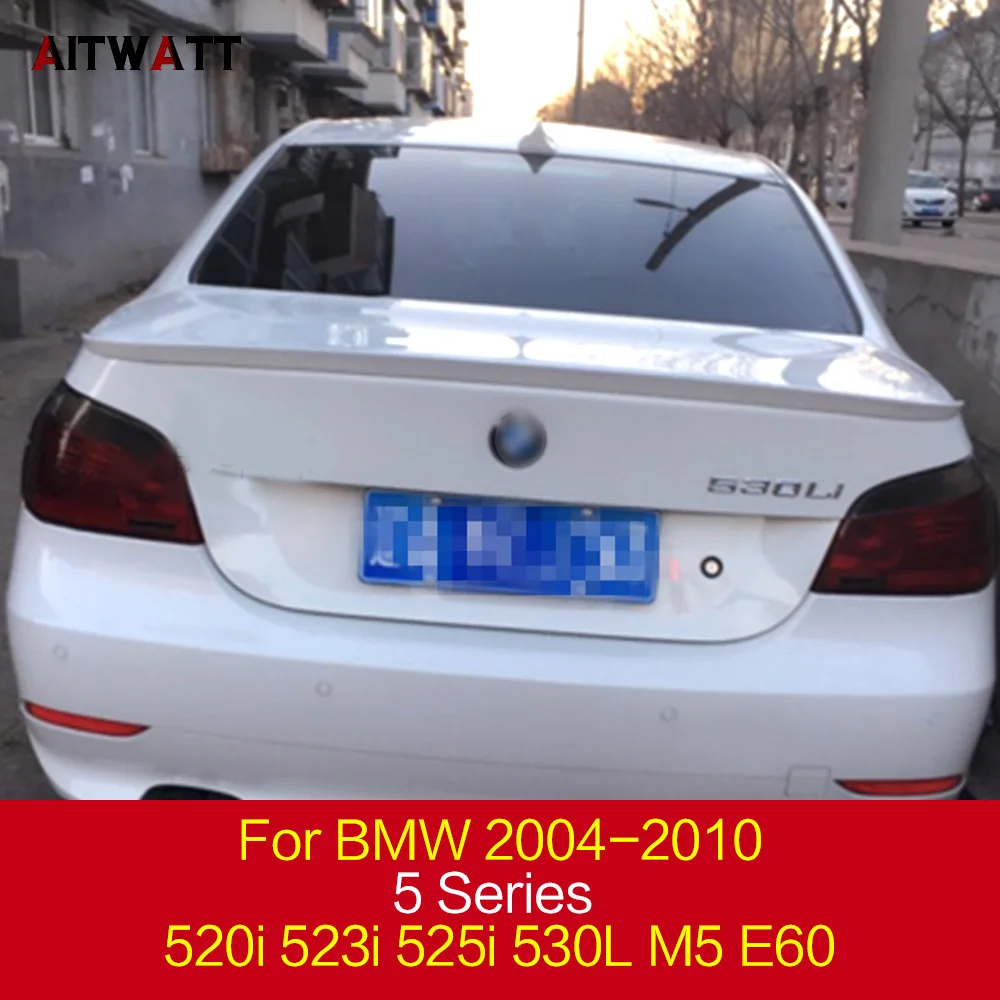 ABS пластик Неокрашенный праймер Задний спойлер крыла крыши для BMW M5 E60 5 серии 520i 523i