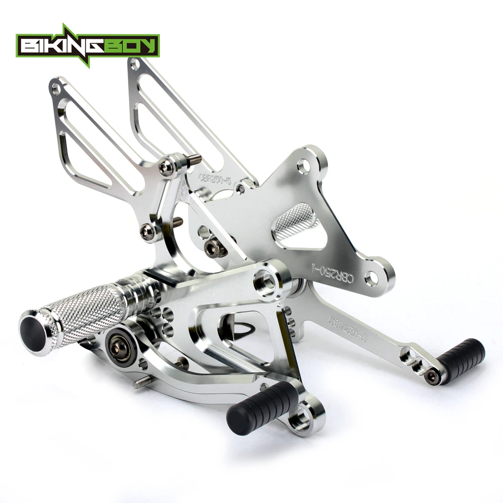 BIKINGBOY Rearsets подножки для ног задние комплекты HONDA CBR250RR CBR 250 RR 2010 2011 2012 2013 CBR250R R