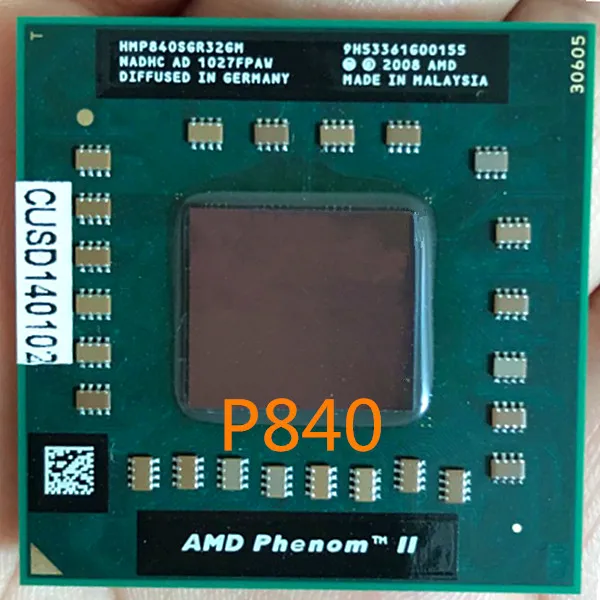 Процессор процессора ноутбука AMD Athlon II три ядра P840 мобильный 1,9 ГГц HMP840SGR32GM разъем S1(S1g4) cpu