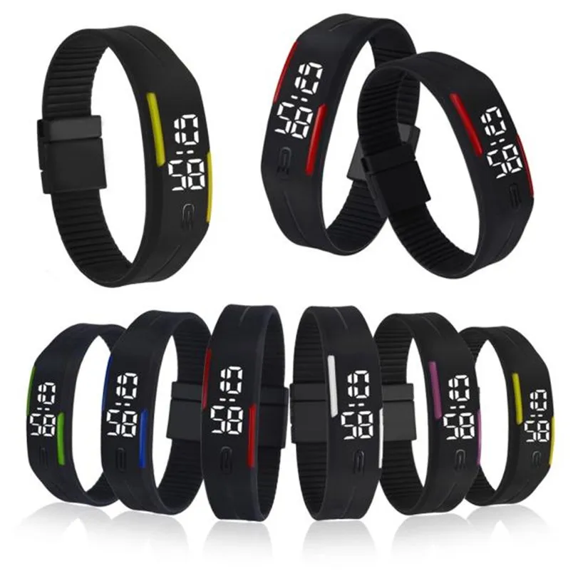 Digital Watches Womens Mens Rubber LED Watch Date Sports Bracelet Digital Wrist Quartz Watch Alarm Clock# Digital Watches Womens Mens Rubber LED Watch Date Sports Bracelet Digital Wrist Quartz Watch Alarm Clock#