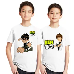 2 шт./лот Omnitrix Бен 10 детская футболка BAN DAI подлинная детская футболка для малышей летние топы для мальчиков и девочек с рисунком Аниме