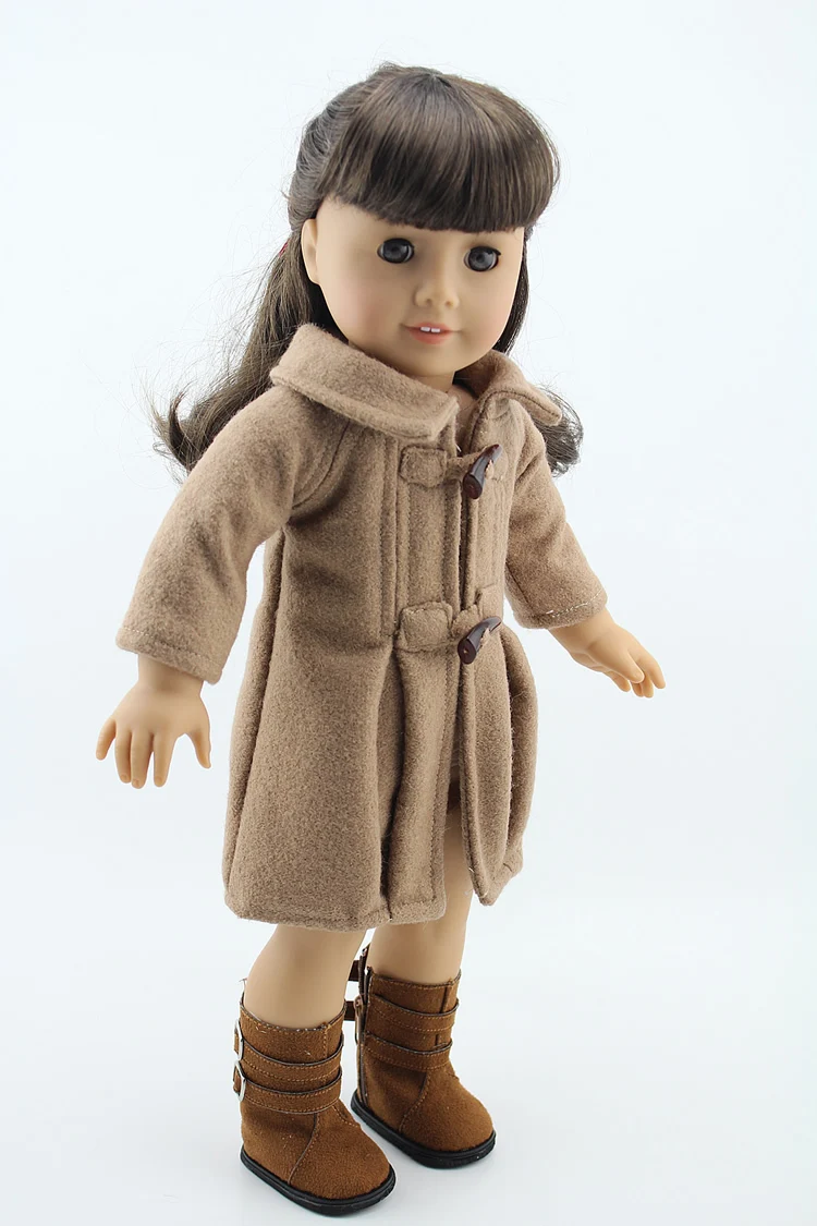Fashion Wool Coat Doll Clothes for 18 inch American Girl Doll Cute
