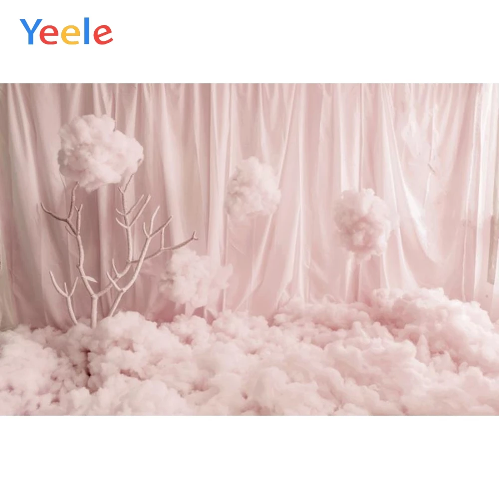 

Yeele Pink Curtain Flower Tree Vine Portrait Photographic Backdrops Customized Photography Backgrounds Photocall Photo Studio