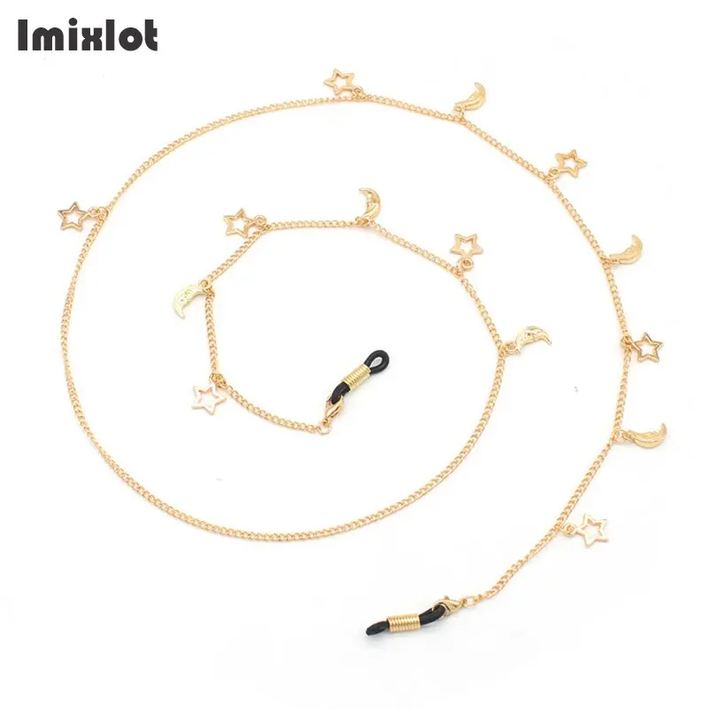 

New Fashion Womens Gold Silver Eyeglass Chains Sunglasses Reading Moon Star Glasses Chain Eyewears Cord Holder Neck Strap Rope