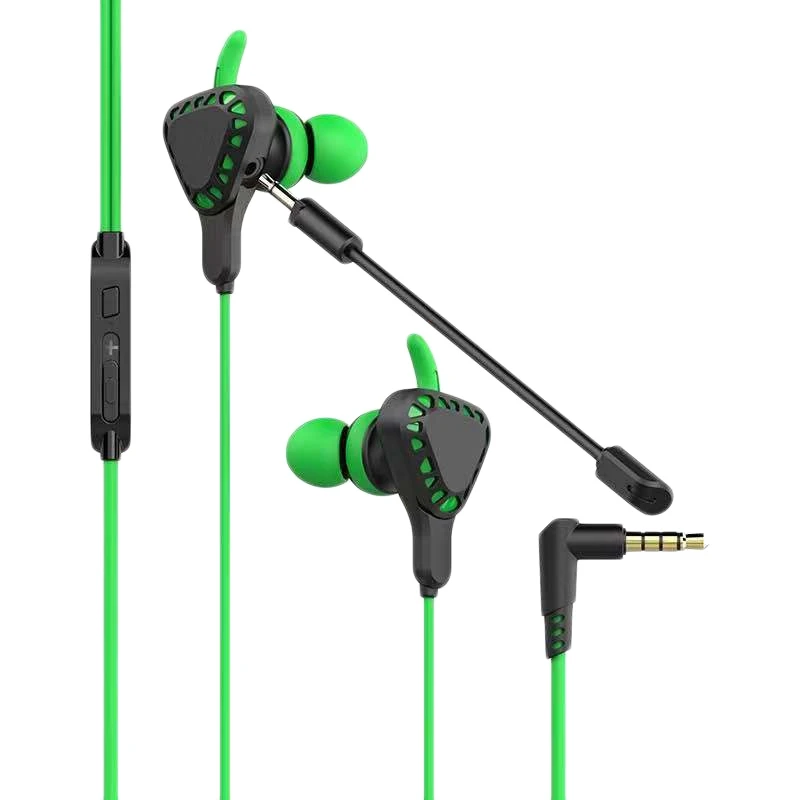 Green Игровая гарнитура с микрофоном наушники телефон ПК ноутбук для геймера 3,5 мм - Цвет: Green